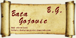 Bata Gojović vizit kartica